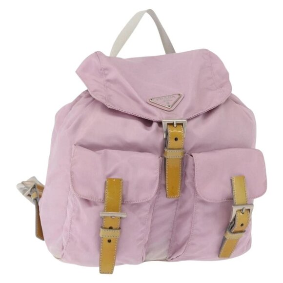 PRADA Backpack Nylon Pink Silver Auth 152952 main image 13